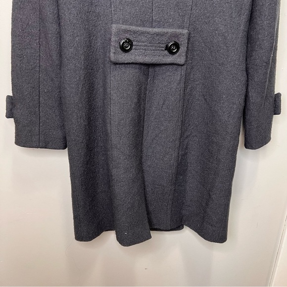 W118 by Walter Baker Grey Wool Trench Coat Size Small - Picture 10 of 15